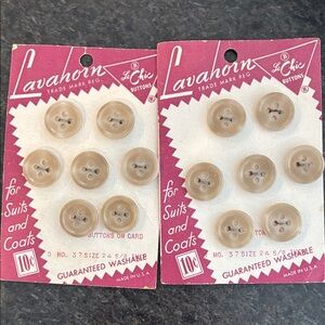 Vintage Lavahorn Le Chic Beige Buttons for Suits and Coats